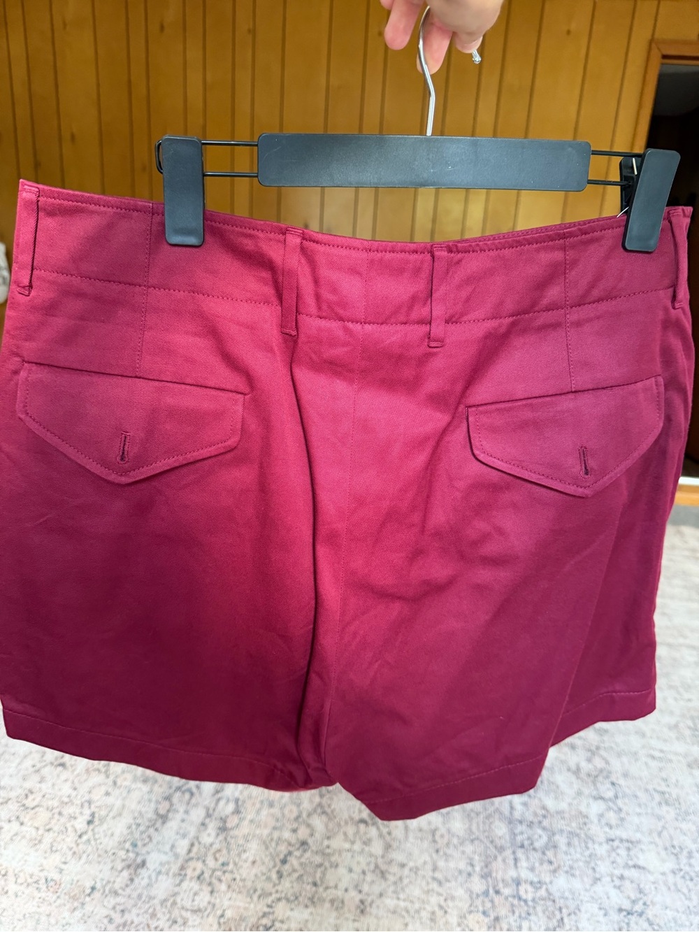 Gucci Women's Wine Red Cotton Bermuda Shorts - Picture 2 of 4